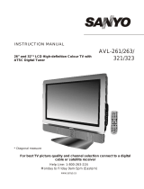 Sanyo Flat Panel Television AVL-263 User manual