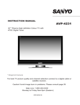Sanyo Flat Panel Television AVP-4231 User manual