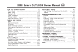 Saturn Automobile 2008 Outlook User manual