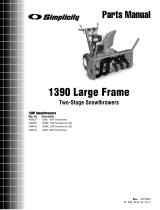 Simplicity Snow Blower 1390E User manual