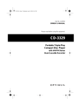 Optimus CD-3329 User manual