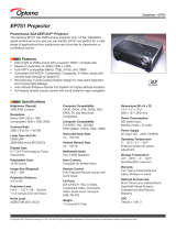 Optoma Technology Projector EP751 User manual