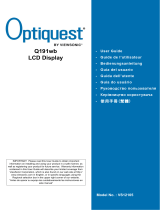 Optiquest Computer Monitor VS12105 User manual
