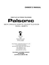 Palsonic CRT Television 6828PFS User manual