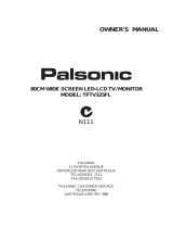 Palsonic Flat Panel Television TFTV325FL User manual