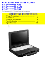 Panasonic CF-27******M-CDP User manual