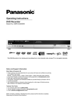 Panasonic DVD Recorder DMR-ES20DEB User manual