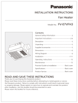 Panasonic FV-07VFH3 User manual