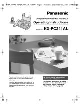 Panasonic Fax Machine KX-FC241AL User manual