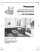 Panasonic Fax Machine KX-FC238HK User manual