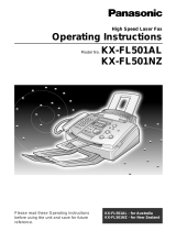 Panasonic Fax Machine KX-FL501AL User manual