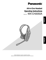 Panasonic Headphones WX-CH2050A User manual