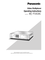Panasonic Home Theater Server WJ-FS616C User manual