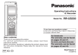 Panasonic Microcassette Recorder H1208TY0 User manual