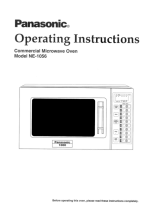 Panasonic Microwave Oven NE-1056 User manual