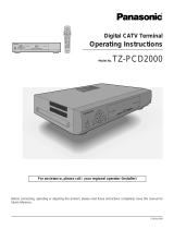 Panasonic TV Cables TZ-PCD2000 User manual