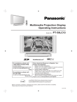 Panasonic TV Antenna Multimedia Projection Display User manual