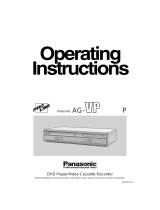 Panasonic VCR AG-VP300P User manual