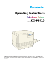 Panasonic Printer 8410 User manual