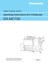Panasonic Printer DA-MC700 User manual