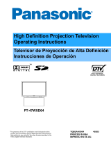 Panasonic Projection Television PT 47WXD64 User manual