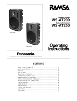 Panasonic Portable Speaker WS-AT250 User manual