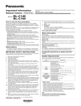 Panasonic BL-C160 User manual