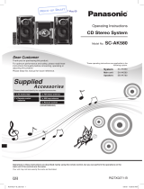 Panasonic Stereo System SA-AK580 User manual