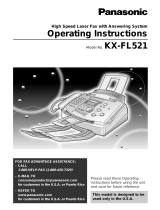 Panasonic Answering Machine KX-FL521 User manual