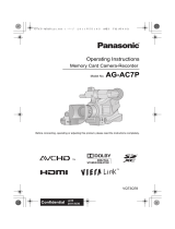 Panasonic Camcorder AG-AC7P User manual