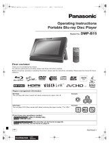 Panasonic Blu-ray Player DMP-B15 User manual