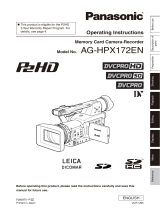 Panasonic AG-HPX172EN User manual