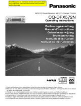 Panasonic CD Player CQ-DFX572N User manual