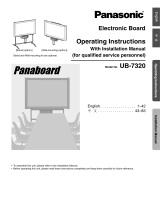 Panasonic Car Video System UB-7320 User manual