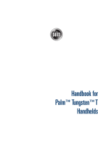 Palm Tungsten T Handhelds User manual