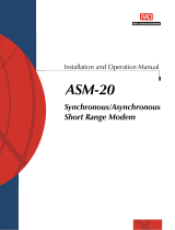 RAD Data comm Modem ASM-20 User manual