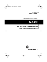 GE Answering Machine TAD-732 User manual