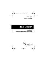 Radio Shack PRS-102 UHF 19-902 User manual