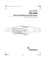 Radio Shack Weather Radio PRO-2045 User manual