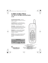 Radio Shack Cordless Telephone User manual