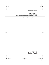 Radio Shack Fax Machine 43-1204 User manual