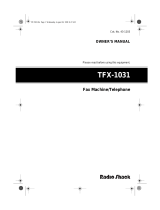 Radio Shack TFX-1031 User manual