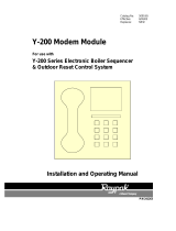 Raypak Y-200 User manual