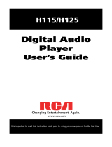 RCA H100 - LYRA 4 GB Hard Drive Lyra Audio Player User manual