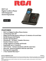 RCA Cordless Telephone 2112-1 User manual