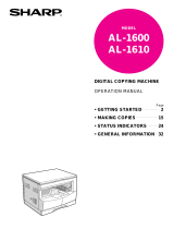 Sharp AL-1610 User manual