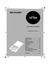 Sharp PDAs & Smartphones OZ-800 User manual