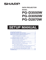 Sharp Projector PG-D2870W User manual