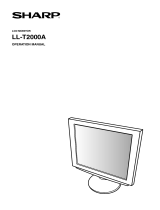 Sharp Computer Monitor LL-T2000A User manual