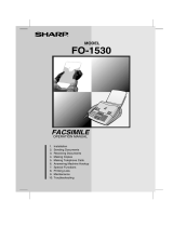 Sharp Fax Machine FO-1530 User manual